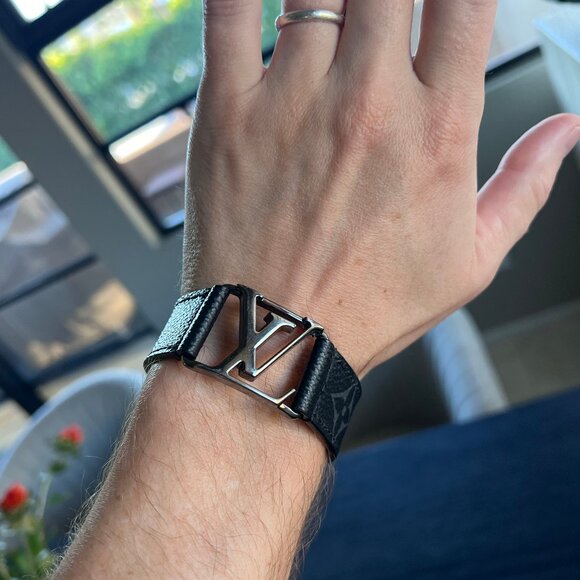 Louis Vuitton Leather Monogram Bracelet - Picture 1 of 5
